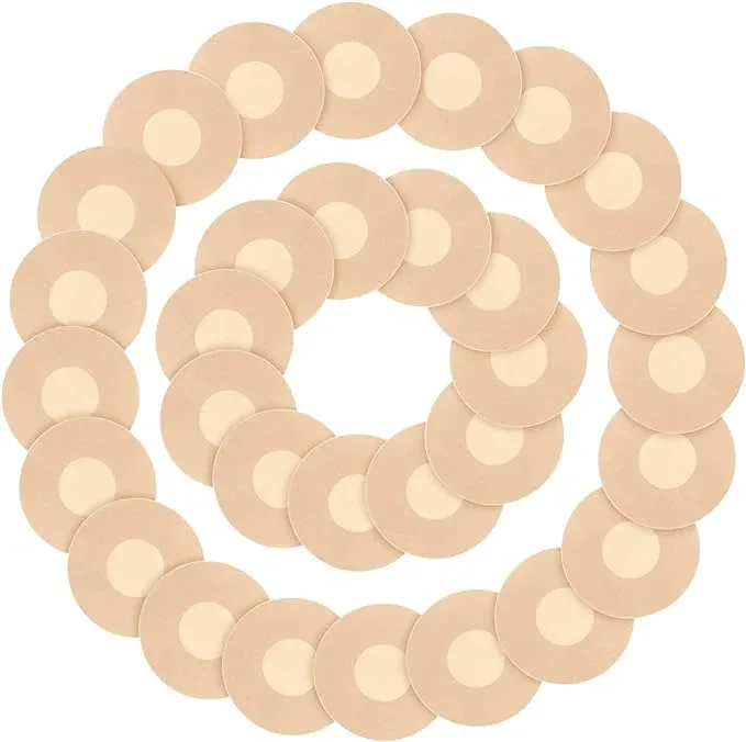Nimiah 60-Pieces Disposable Nipple Covers – Satin Breast Petals Nipple Stickers for Women | Nude Thin Small Nip Pasties