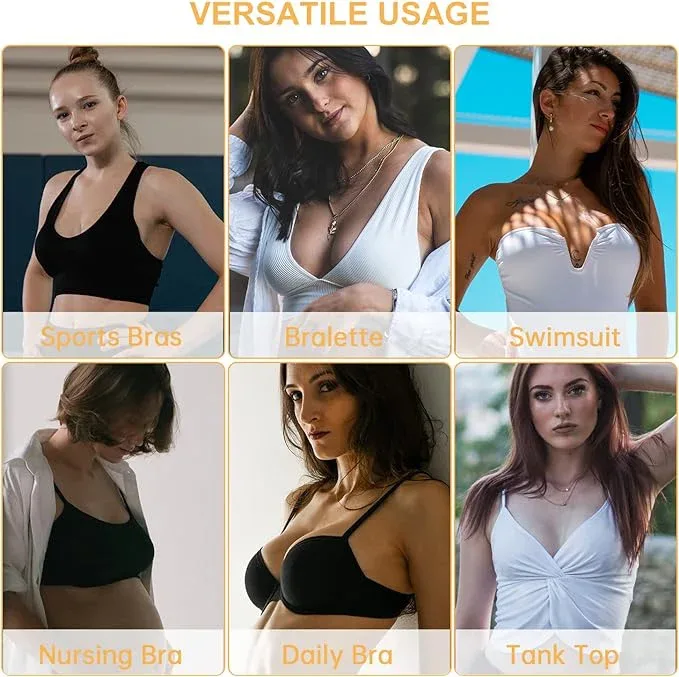 Nimiah Bra Insert Pads 3 Pairs Round Sport Bra Replacement Pad | Removable Bra Cups for Dress Swimsuit Fit AB, C, D, E - Image 5