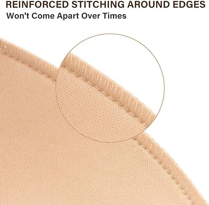 Nimiah Bra Pads Insert 3 Pairs Sewn Edge Bra Inserts AB, CD, DE Cups | Swimsuit Replacement Pad Beige Black White Optional -Padding 3 Color 3 Pairs - Image 2
