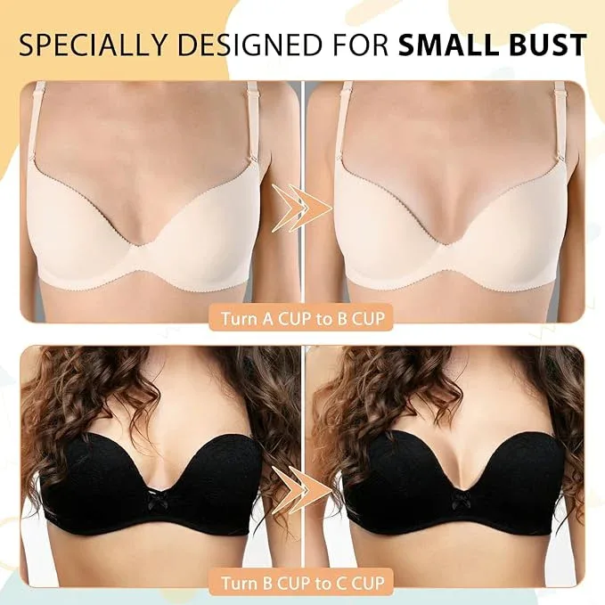 Nimiah Bra Pads Inserts Breast-Enhancers – Super Push-up Boob Pads Add 1-2 Cup Sizes | Sew in Bra Cups Fit A/B Cup - Image 6