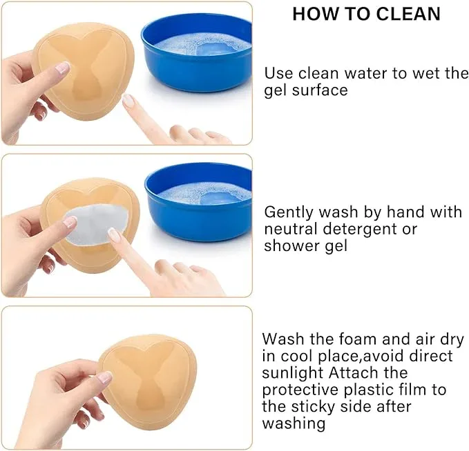Nimiah Silicone Bra Inserts 3 Pairs Waterproof Push-up Breast Enhancers | Removable Sticky Bra Cups for Bikinis - Image 5