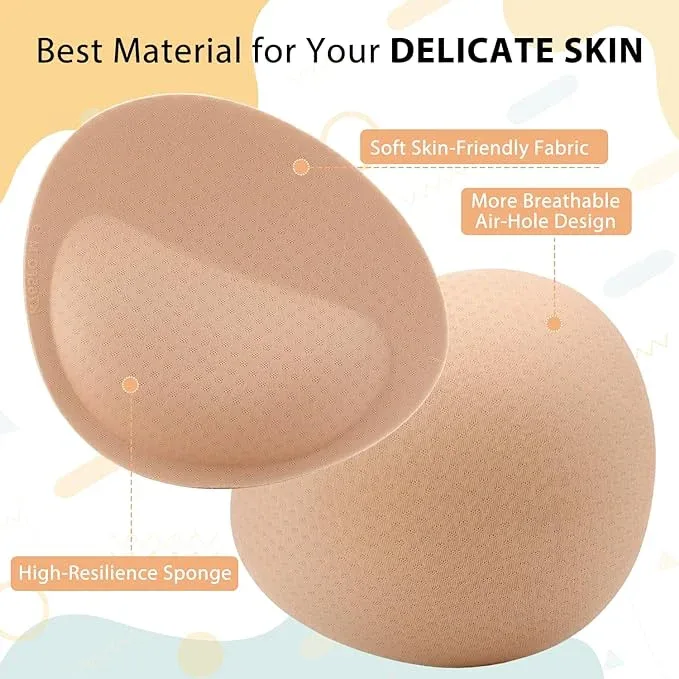 Nimiah Bra Pads Inserts Breast-Enhancers – Super Push-up Boob Pads Add 1-2 Cup Sizes | Sew in Bra Cups Fit A/B Cup - Image 3